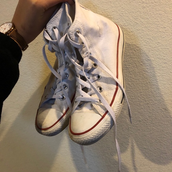 WHITE HIGH TOP CONVERSE - Picture 3 of 7